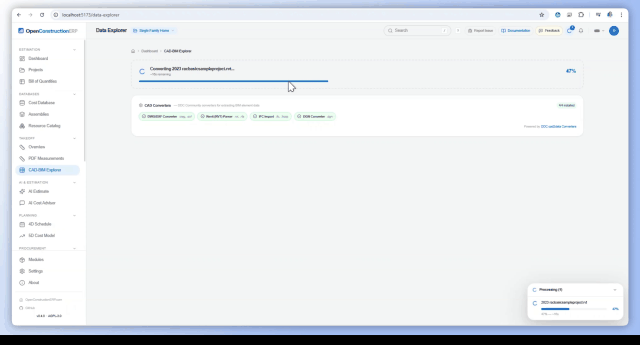 BIM to BOQ - link IFC and RVT model quantities directly to estimate positions