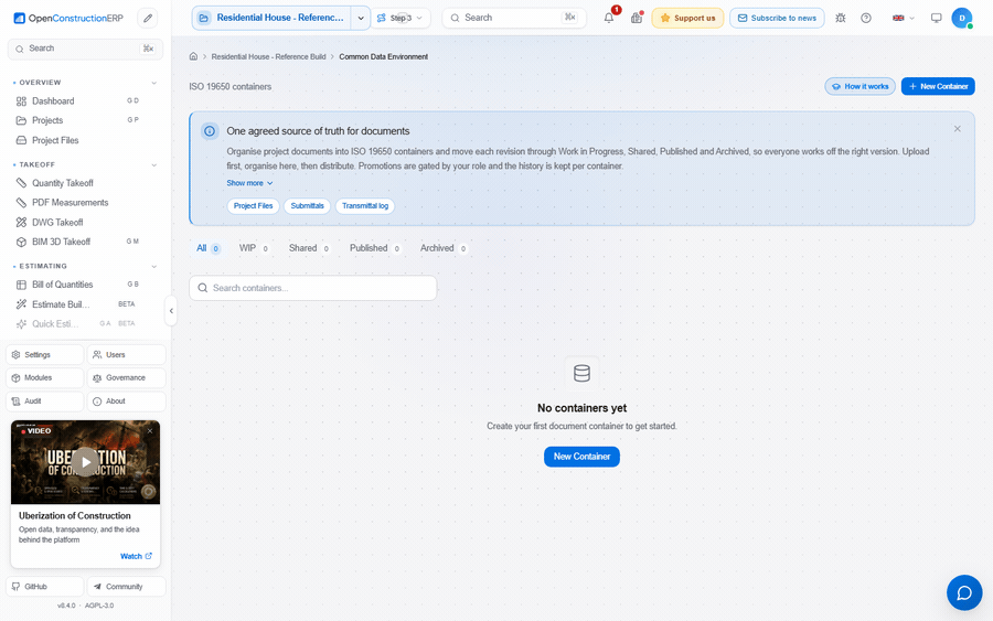 Common data environment