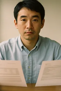 A buyer comparing two printed bid documents