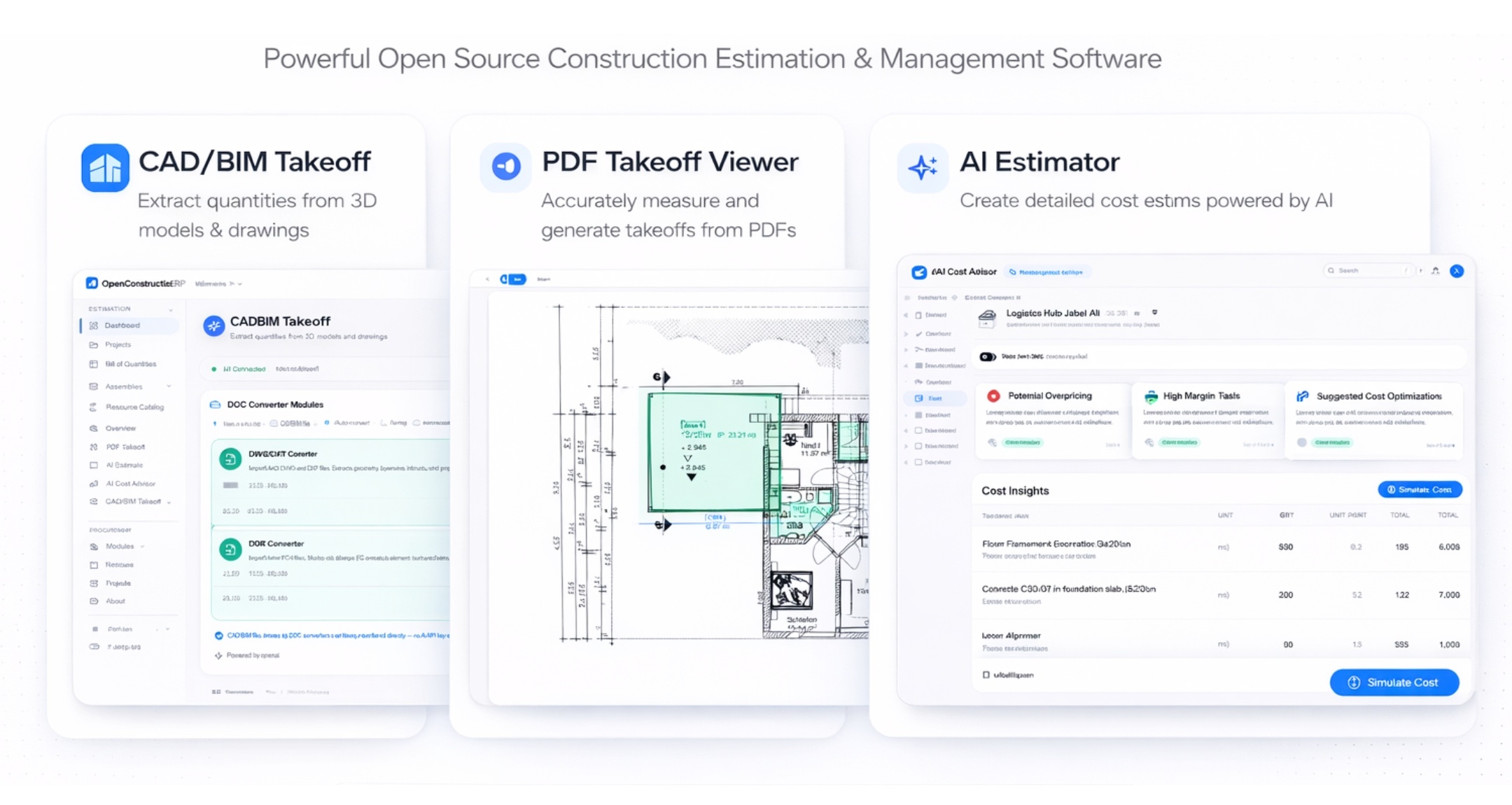 CAD/BIM take-off — element matching from 3D model to BoQ