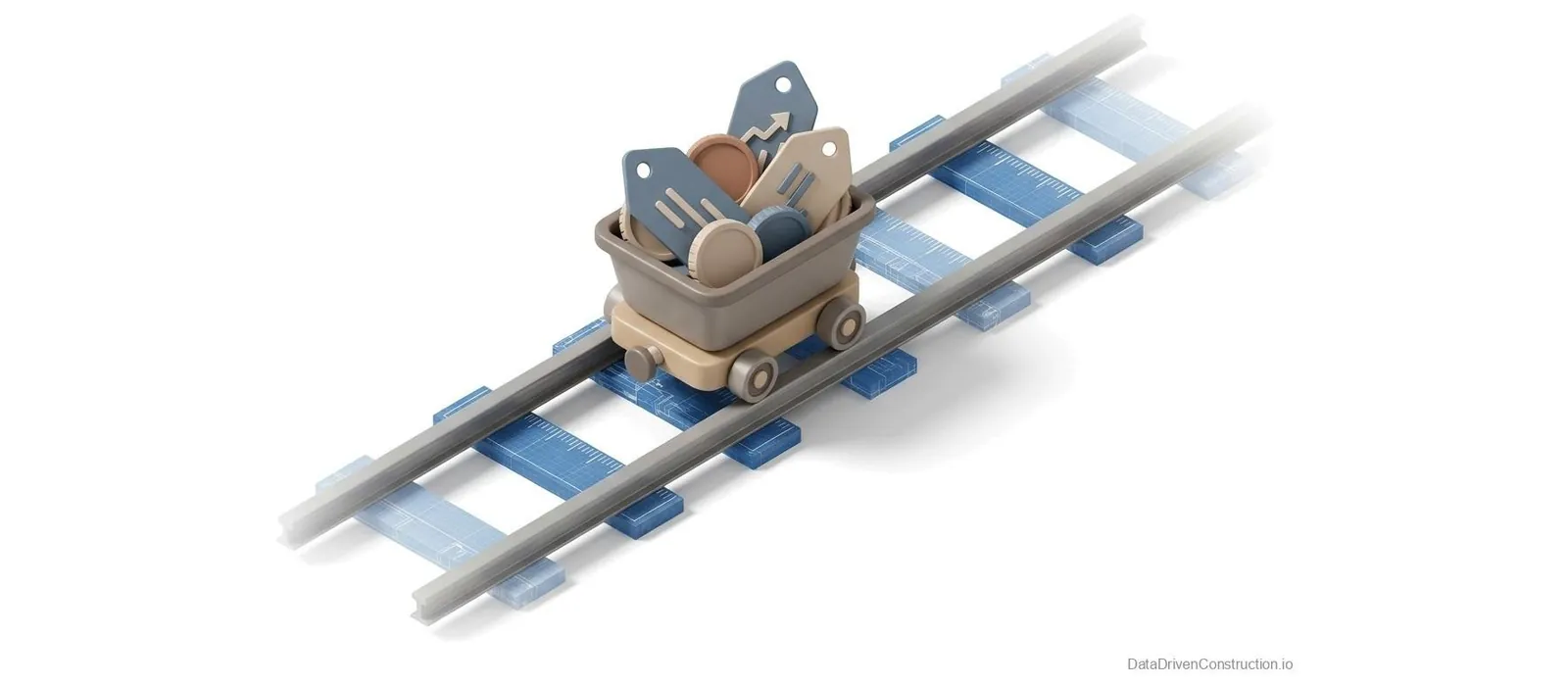 The norm is the rails, market data is the movement along them: an open standard sets a stable track, and live prices flow on top of it.